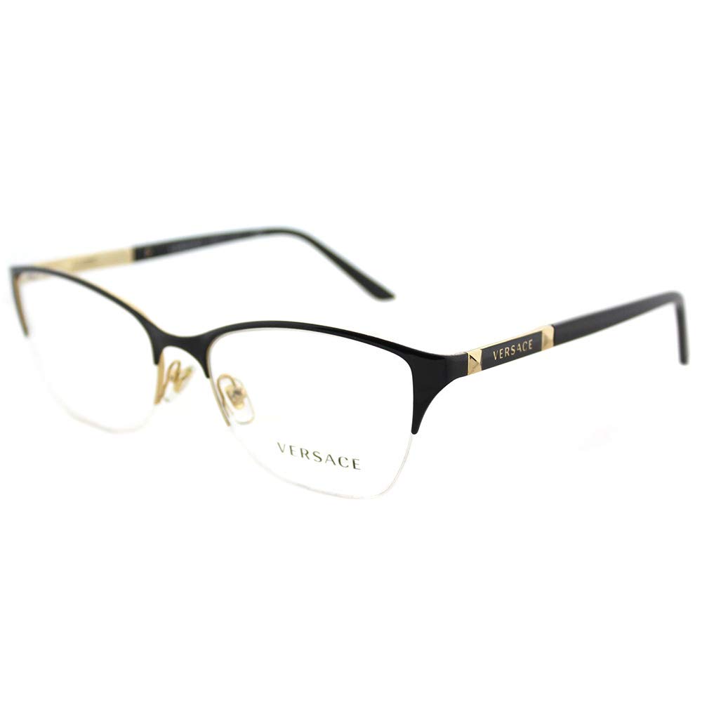 Versace VE1218-1342 Black Gold Cat-Eye Women's Metal Eyeglasses